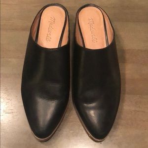 Madewell black leather mules